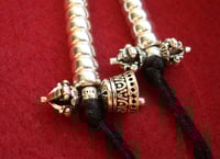 Image 1 of Mala Counters • Large 6mm • Bell & Dorje Style 1 • 925 Sterling Silver