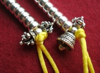 Image 2 of Mala Counters • Large 6mm • Bell & Dorje Style 1 • 925 Sterling Silver
