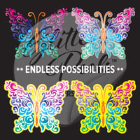 Image 1 of Tribal Butterfly GlitterPeel