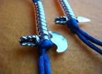 Image 4 of Mala Counters • Medium 5mm • Phurba & Drikug • 925 Sterling Silver