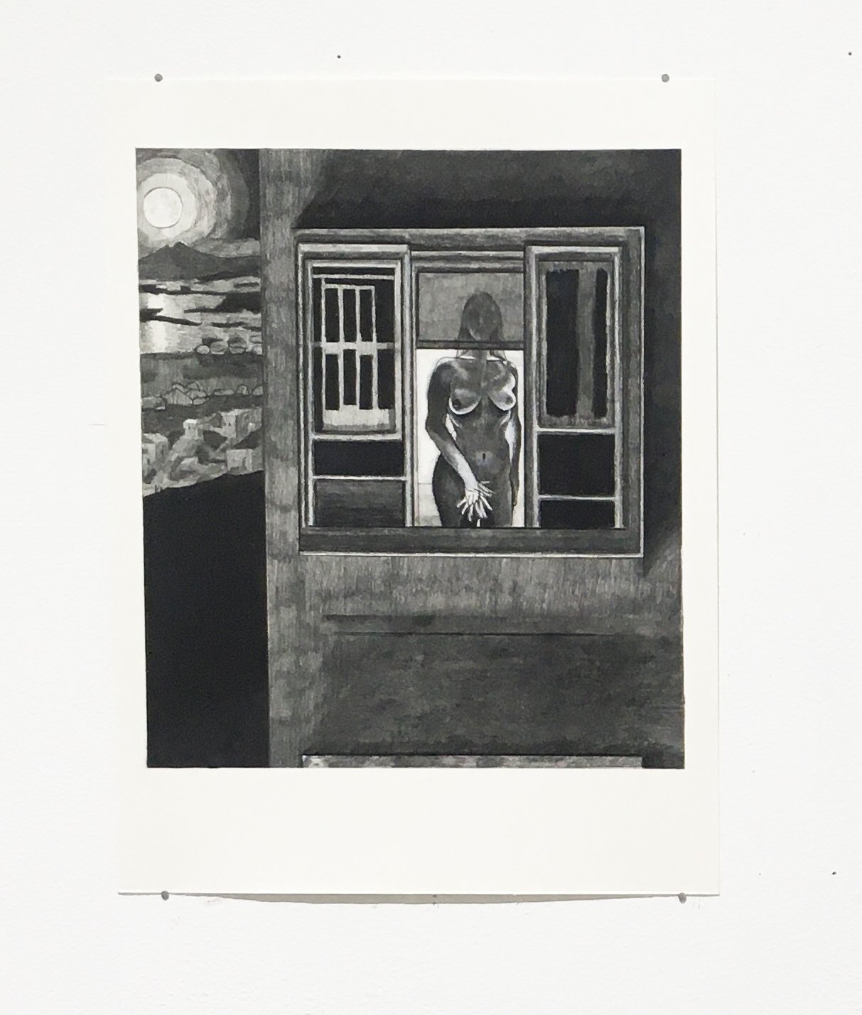 Image of Night Window - Drawing