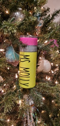 Image 5 of 20oz Skinny Glitter Pencil Tumbler