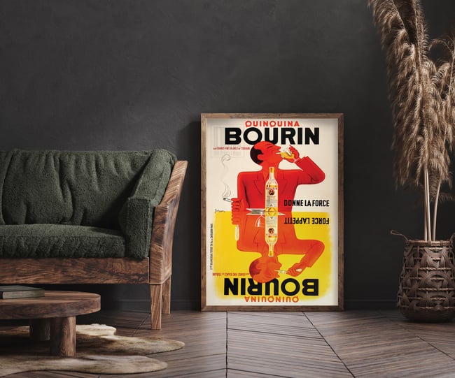 Quinquina Bourin | Jacques & Pierre Bellenger | 1936 | Vintage Ads | Wall Art Print | Vintage Poster
