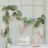 Blush Pink and Green Wisteria Foliage Garland