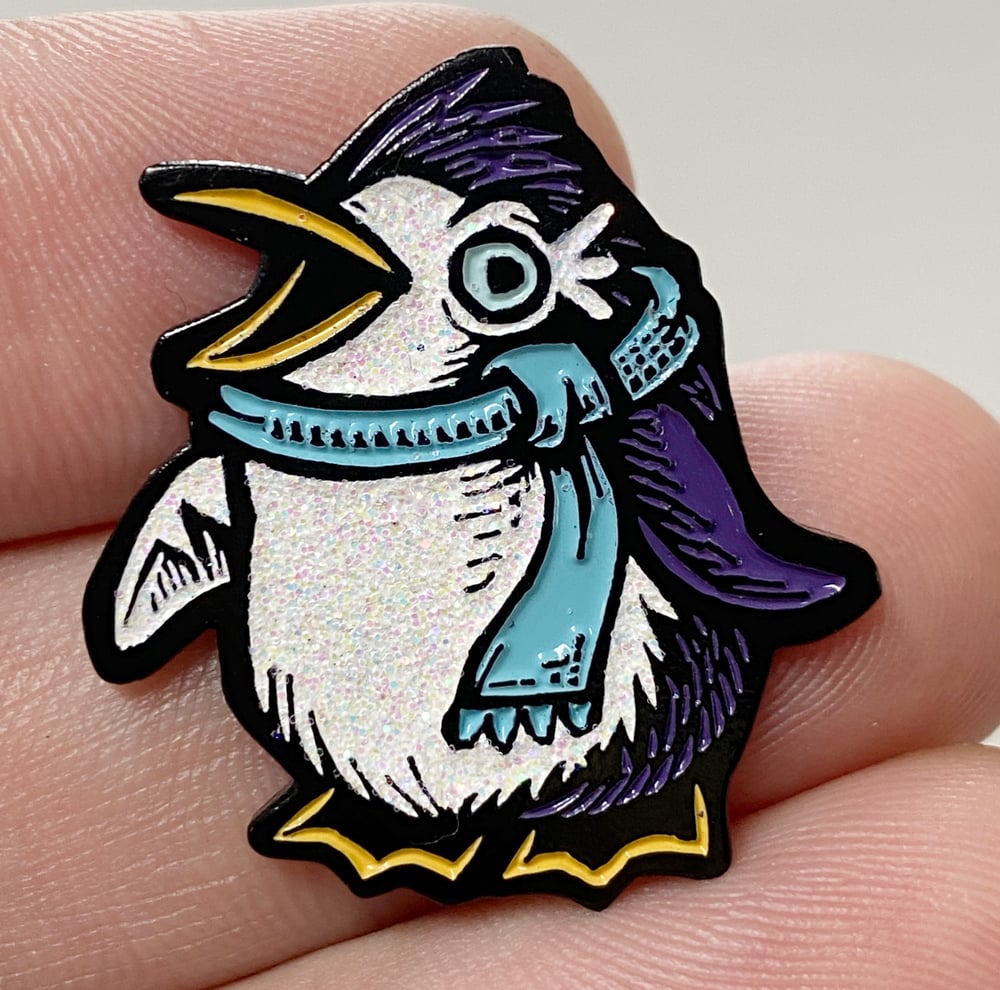 Tiny Winter Penguin Enamel Pin