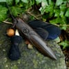 Irish Bog Oak Crow Amulet (DAM507)