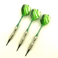 Green Soft Tip Darts Aluminum Alloy Dart Throwing Game