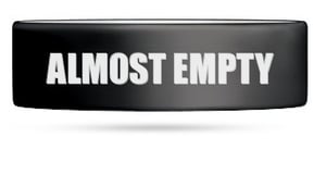Image of 'Almost Empty' Logo Silicone 1" Wristband