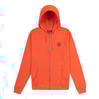 Image 2 of CULT OF INDIVIDUALITY LIGHTWEIGHT FRENCH TERRY ZIP HOODIE (CARROT) ORANGE