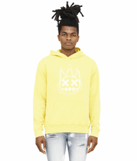 Image 1 of CULT OF INDIVIDUALITY FRENCH TERRY LOGO PULLOVER HOODIE IN LEMON