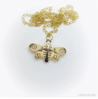 Image 2 of Death moth ceramic necklace