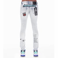 Image 2 of CULT OF INDIVIDUALITY PUNK SUPER SKINNY JEANS (GRAFFITI)