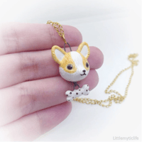 Image 3 of Corgi ceramic necklace