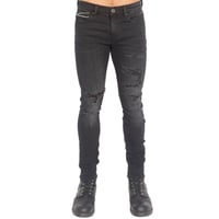 Image 1 of CULT OF INDIVIDUALITY PUNK SUPER SKINNY JEAN (BLACK)