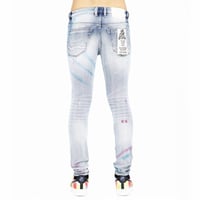 Image 2 of CULT OF INDIVIDUALITY PUNK SUPER SKINNY STRETCH DENIM (SKITTLE)
