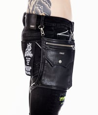 Image 4 of Cult of Individuality Men's Punk Moto Skinny Jean Black-Neon