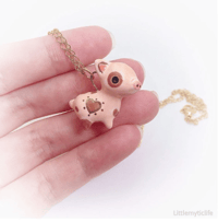 Image 2 of Pig ceramic necklace 