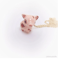 Image 3 of Pig ceramic necklace 