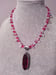 Image of MOZAMBIQUE GARNET PENDANT WITH PRECIOSA CRYSTAL TEARDROPS AND SWAROVSKI CUBES