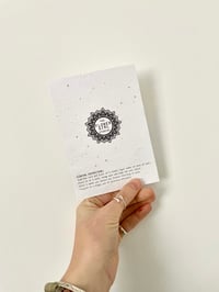 Image 2 of Skull Hourglass Tattoo Flash Plantable Card
