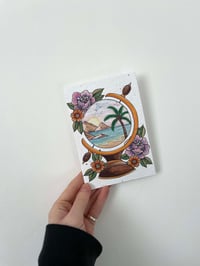 Image 1 of Island Globe Traditional Tattoo Plantable Card