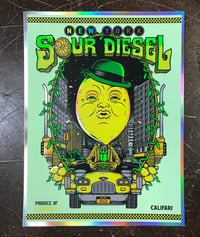 Image 4 of "Sour Diesel NYC" - Califari strain art print - 2022