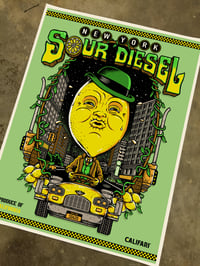 Image 3 of "Sour Diesel NYC" - Califari strain art print - 2022