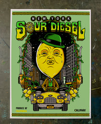 Image 2 of "Sour Diesel NYC" - Califari strain art print - 2022