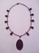 Image of LARGE OVAL GARNET PENDANT NECKLACE WITH SWAROVSKI AND PRECIOSA CRYSTAL BEADS