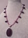 Image of LARGE OVAL GARNET PENDANT NECKLACE WITH SWAROVSKI AND PRECIOSA CRYSTAL BEADS