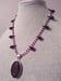 Image of LARGE OVAL GARNET PENDANT NECKLACE WITH SWAROVSKI AND PRECIOSA CRYSTAL BEADS