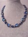 Image of BLUE OVAL CRYSTAL BEADS WITH LARGE BEADS SWAROVSKI AND HEMATITE