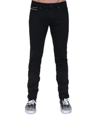 Image 1 of CULT OF INDIVIDUALITY ROCKER SLIM DENIM JEANS IN BLACK