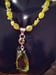 Image of CITRINE PENDANT NECKLACE WITH SWAROVSKI BICONES, GEMSTONE CHIPS