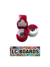 LC BOARDS Urethane Swirl Bowl Wheels Red/White