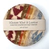Wool & Leather Coasters - Tan/Blue/Gold