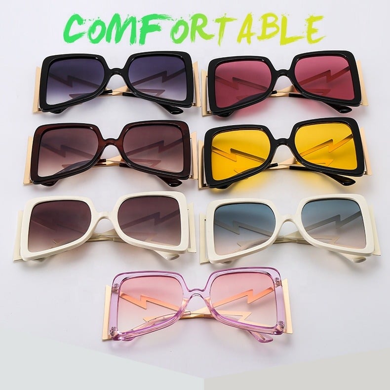 Oversized Lightning Bolt Sunglasses (12 Options)