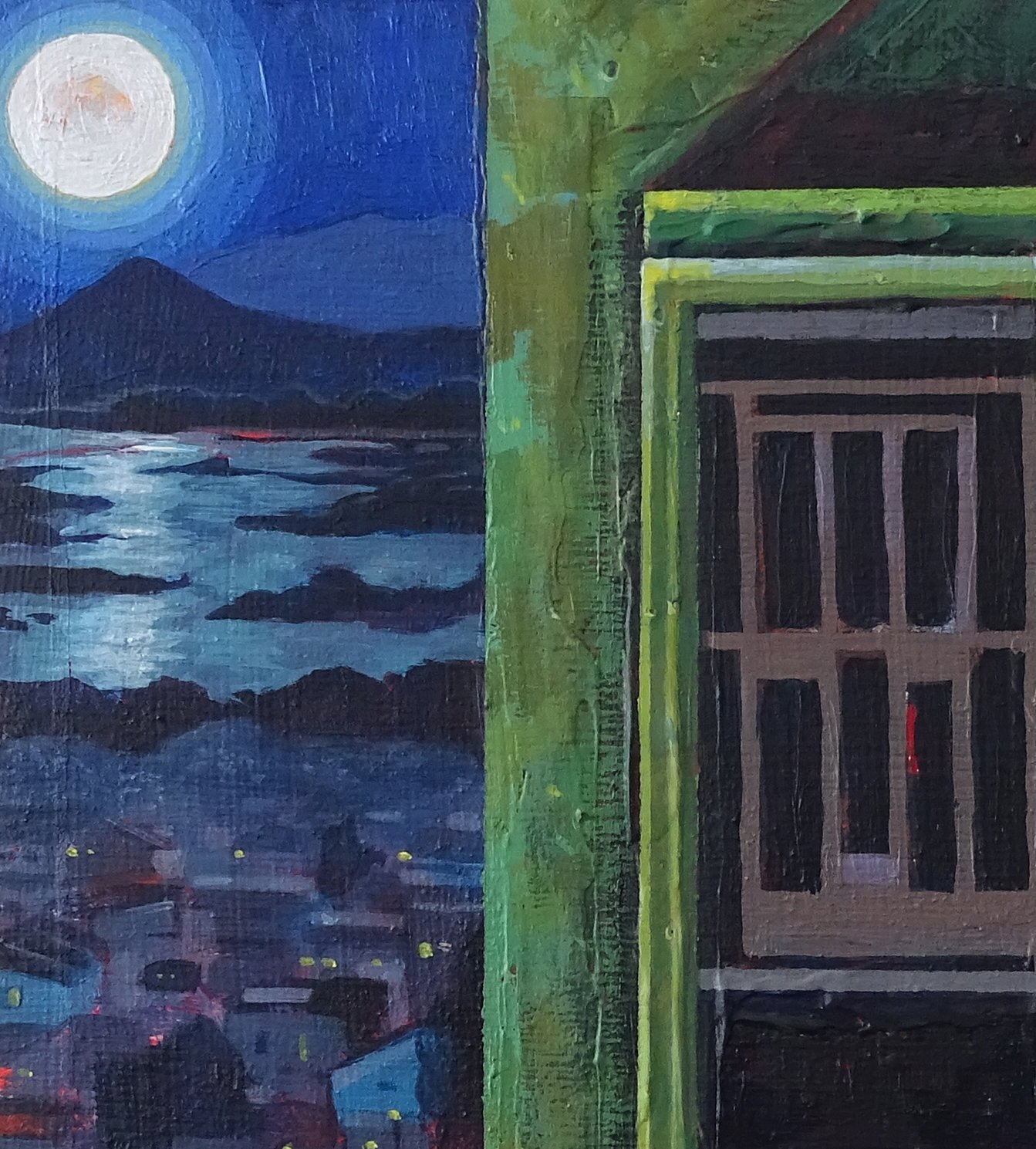 Image of Night Window - Painting