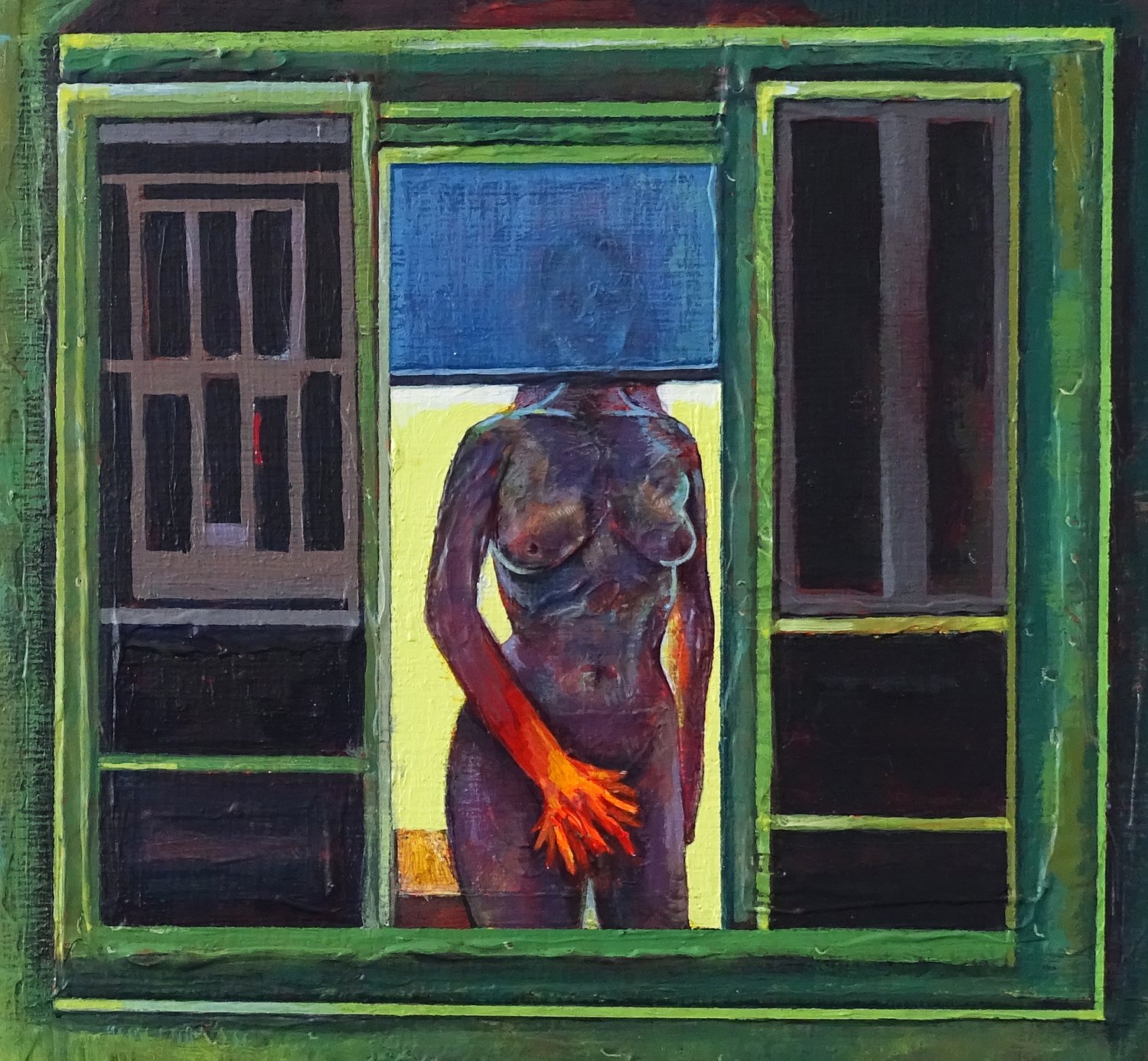 Image of Night Window - Painting