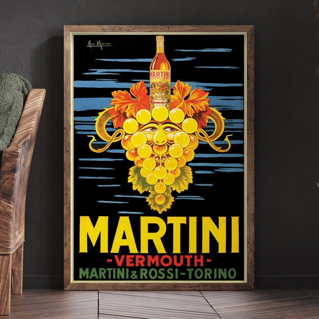Martini Vermouth | Jan Marco | 1950 | Vintage Ads | Wall Art Print | Vintage Poster