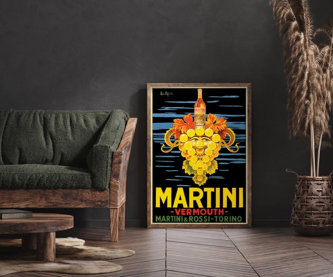 Martini Vermouth | Jan Marco | 1950 | Vintage Ads | Wall Art Print | Vintage Poster