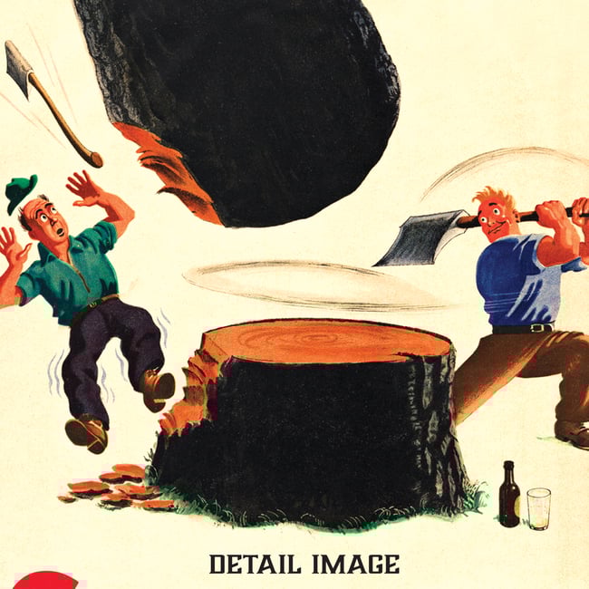 Guinness for Strength (Axe) | John Gilroy | 1937 | Vintage Ads | Wall Art Print | Vintage Poster