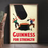 Guinness for Strength (Axe) | John Gilroy | 1937 | Vintage Ads | Wall Art Print | Vintage Poster