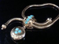 Image 1 of Victorian 15ct 15k turquoise snake bracelet hair mourning locket momento 24.8g