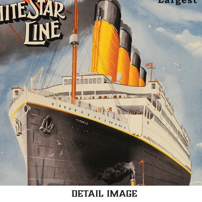 Titanic | P.C. Fussey | 1912 | Wall Art Print | Home Decor | Vintage Travel Poster