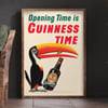 Opening Time is Guinness Time | John Gilroy | 1953 | Vintage Ads | Wall Art Print | Vintage Poster