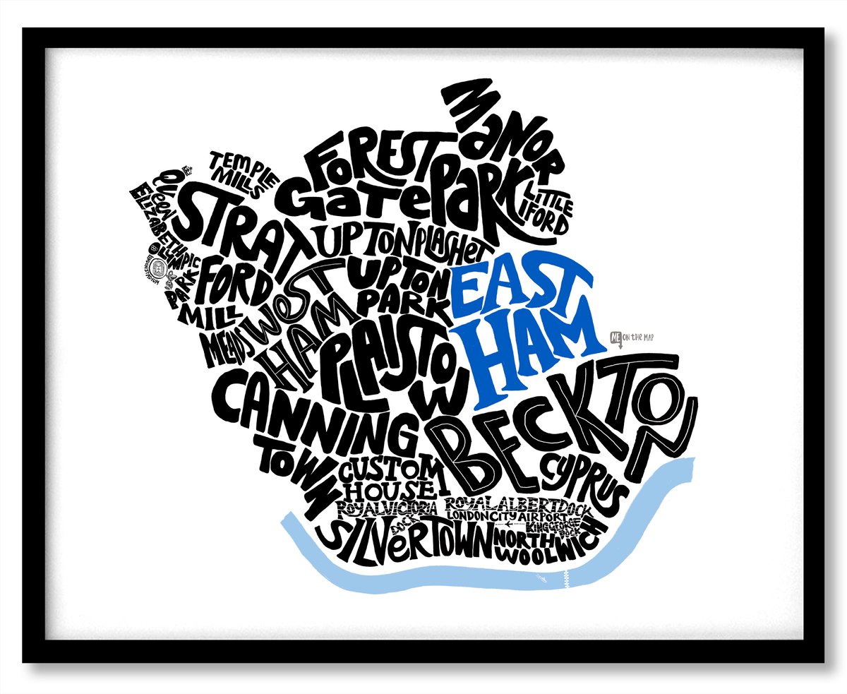 London Borough of Newham - Districts Type Map | Me On The Map