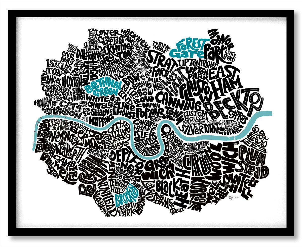 Image of East & SE London Type Map