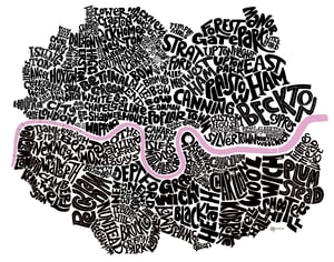 Image of East & SE London Type Map