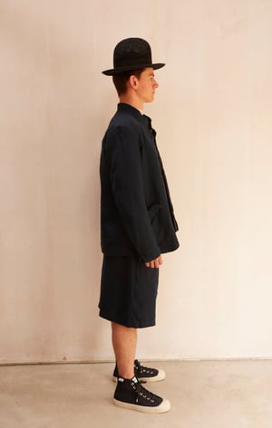 Image of CHINWEST JACKET in Navy Linen